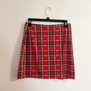 Plaid mini skirt